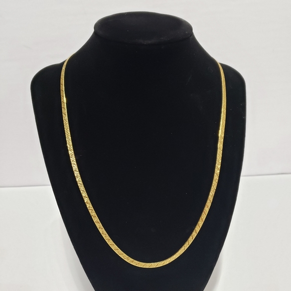 14K Gold Italy Herringbone Chain - Picture 1 of 8